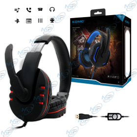 🎧 Casque Gaming KOMIC avec Microphone – Son Stéréo, Confort Ergonomique, Compatible PC & Console