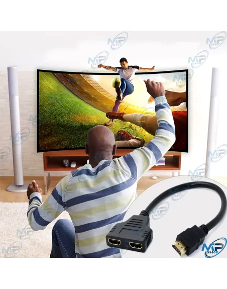 Adaptateur HDMI Mâle vers 2 HDMI Femelle - HIGH SPEED -