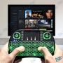 📡 Mini Clavier Sans Fil RGB Bluetooth + 2.4GHz avec Touchpad – Clavier Rétroéclairé Smart TV, PC, Android Box