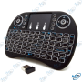 📡 Mini Clavier Sans Fil RGB Bluetooth + 2.4GHz avec Touchpad – Clavier Rétroéclairé Smart TV, PC, Android Box