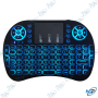 📡 Mini Clavier Sans Fil RGB Bluetooth + 2.4GHz avec Touchpad – Clavier Rétroéclairé Smart TV, PC, Android Box