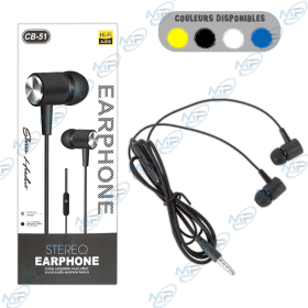 🎧Écouteurs Filaires CB-51 Hi-Fi Stéréo Bass avec Micro et Jack 3.5 mm