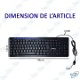 ⌨️ Clavier Multimédia Filaire Jedel K611 AZERTY FR/AR – Clavier USB Confort Bureau avec Touches Multimédia