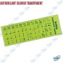 ⌨️ Autocollant Clavier Arabe Transparent – Stickers AZERTY Universel Haute Qualité