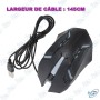 🖱️ Souris filaire USB ergonomique – Souris optique haute précision pour PC et laptop