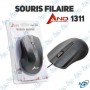 🖱️ Souris filaire USB AND Technology AND-1311 – Souris optique ergonomique pour PC et laptop