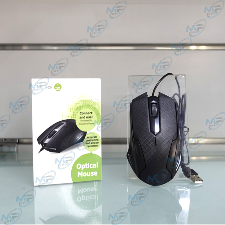 🖱️ Souris filaire USB optique ergonomique – Souris précise avec design texturé pour PC et laptop