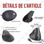 🖱️ Souris verticale ergonomique filaire USB – Souris optique anti-fatigue avec DPI réglable pour PC