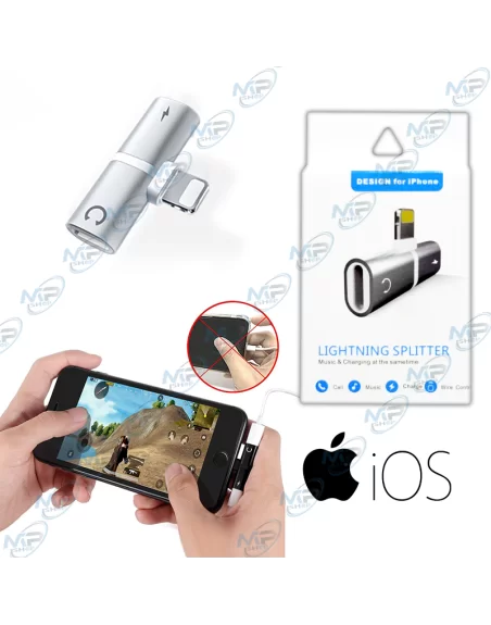 adaptateur iPhone 2 in 1 Charge & Audio