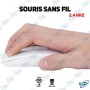 🖱️ Souris sans fil 2.4GHz noire – Souris wireless USB ergonomique avec mini récepteur et portée 10m