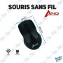 🖱️ Souris sans fil AND Technology AND-1315 – Souris wireless 2.4GHz USB ergonomique avec DPI réglable