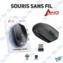 🖱️ Souris sans fil AND Technology AND-1318 – Souris wireless 2.4GHz USB ergonomique avec design moderne