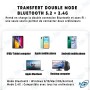 🖱️ Souris sans fil blanche slim – Souris wireless 2.4GHz silencieuse design ultra fin