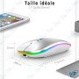 🖱️ Souris sans fil blanche slim – Souris wireless 2.4GHz silencieuse design ultra fin