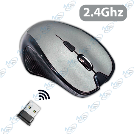 🖱️ Souris sans fil 2.4GHz gris métal – Souris wireless USB avec DPI réglable et design ergonomique