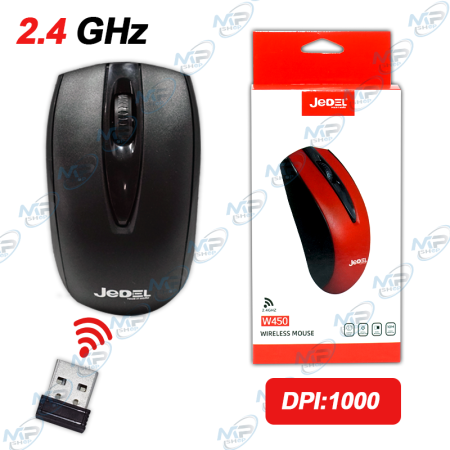 🖱️ Souris sans fil JEDEL W450 2.4GHz – Souris wireless USB 1000 DPI ergonomique avec nano récepteur