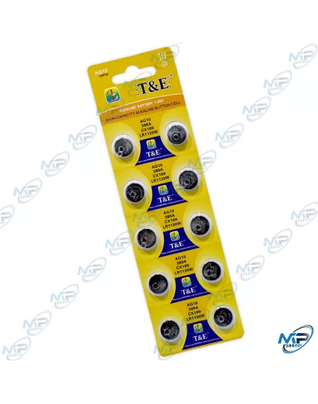 🔋Piles Boutons AG10 (LR1130) 1.5V – Haute Capacité, Pack de 10