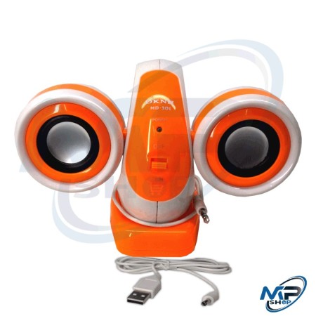 Haut-Parleur PC Rétro Orange