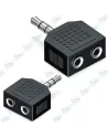 Adaptateur Double Jack 3.5 femelle vers  Jack STEREO