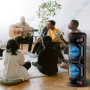 🔊 Haut-Parleur Bluetooth GY-8809 – Enceinte Karaoke Puissante avec Double Micro, LED, USB, FM & Télécommande