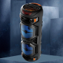 🔊 Haut-Parleur Bluetooth GY-8809 – Enceinte Karaoke Puissante avec Double Micro, LED, USB, FM & Télécommande