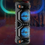 🔊 Haut-Parleur Bluetooth GY-8809 – Enceinte Karaoke Puissante avec Double Micro, LED, USB, FM & Télécommande