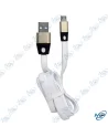 CABLE CHARGEUR ANDROID BLANC 1M