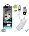 CABLE CHARGEUR ANDROID BLANC 1M