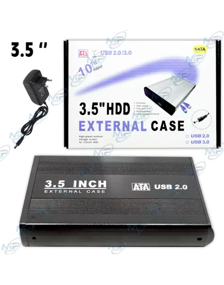 💾Boîtier Externe 3.5" HDD SATA | Aluminium | USB 2.0/3.0 | 10 To Max