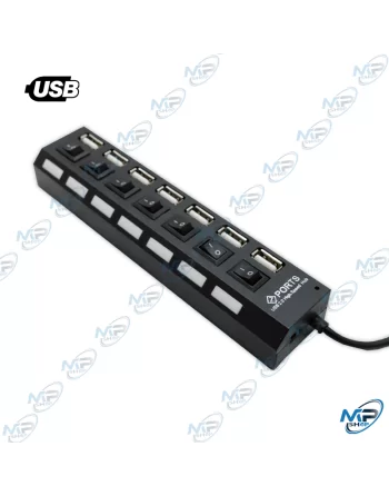 Hub USB 3.0 Alimenté pour PC: 7 Ports Adaptateur USB - Prise USB Multiple  pour Ordinateur, Chargeur Multiport USB avec Interrupteur, Multiprise USB  Voiture : : Informatique
