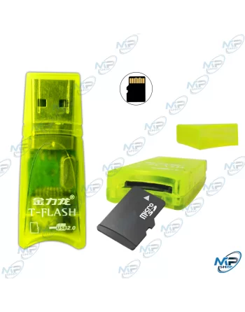 Lecteur de Carte MicroSD USB 2.0 Néon 💾Lecteur Carte MicroSD/TF USB 2.0 Néon | Transfert Rapide PC/Mac