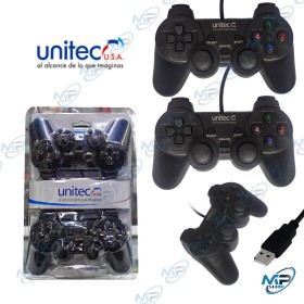 🎮 Manette USB Double Analogique Unitec USA – Contrôleur PC Plug & Play avec Double Joystick