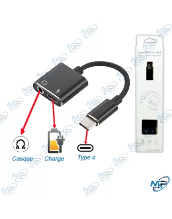Câble Aux USB C, Adaptateur Jack Type C Mâle vers 3.5mm Mâle, Rallonge  Audio pour