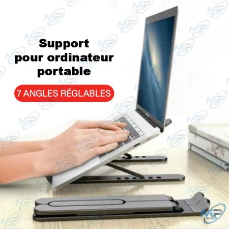 💻 Support PC Portable Pliable Réglable – Stand Laptop Antidérapant Compact & Ergonomique
