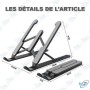 💻 Support PC Portable Pliable Réglable – Stand Laptop Antidérapant Compact & Ergonomique