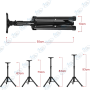 🔊 Trépied Réglable 90cm pour Enceinte & Projecteur – Support Universel Stable et Pliable