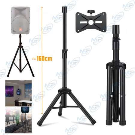 🔊 Trépied Réglable 160cm pour Enceinte & Projecteur – Support Universel Robuste et Pliable