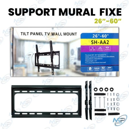 📺 Support TV Mural Fixe 26”–60” – Support Universel VESA pour Télévision LED / LCD
