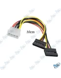 🔗Répartiteur Alimentation Molex vers 2x SATA 10 cm - Ajoutez 2 HDD/SSD