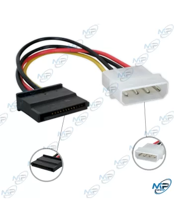 Adaptateur d'Alimentation Molex (PATA) vers SATA 🔌Adaptateur Alimentation Molex vers SATA 6 cm - Connectez vos Disques Modernes