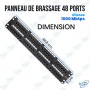🔌 Panneau de Brassage 48 Ports RJ45 Cat6 – Patch Panel 19" Rack Réseau