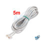 🔌 Câble Téléphonique RJ11 5m – Cordon Téléphone Fixe & Modem ADSL