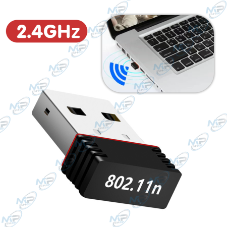 💻 Clé WiFi USB 2.4GHz 802.11n – Adaptateur Sans Fil pour PC & Laptop