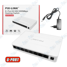 🔌 Switch Gigabit PIX-LINK 8 Ports 10/100/1000 Mbps – Hub Ethernet RJ45 Haute Vitesse Desktop GS08