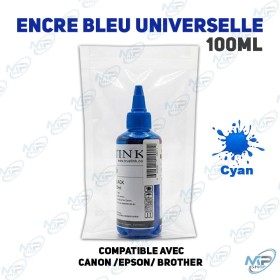 copy of copy of Encre Universelle Cyan 100ML pour Imprimante Jet d’Encre