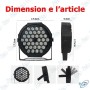 💡 Mini Projecteur LED Flat 36 LEDs RGB – Éclairage Scénique avec Télécommande