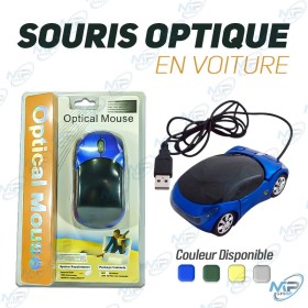 🖱️ Souris optique USB design voiture – souris filaire originale et ergonomique pour ordinateur