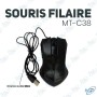 🖱️ Souris filaire MT-C38 2400 DPI – Souris USB ergonomique haute précision pour PC et gaming