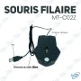 🖱️ Souris filaire MT-C02Z 1600 DPI – Souris USB ergonomique compacte pour PC et bureau