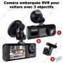 Caméra Embarquée DVR Voiture 3 Objectifs HD